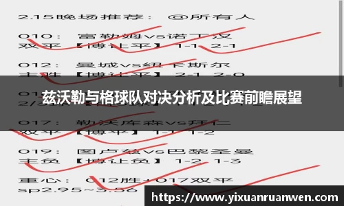兹沃勒与格球队对决分析及比赛前瞻展望